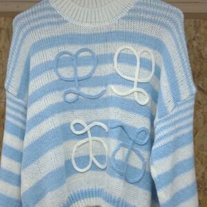 Striped Blue and White Sweater